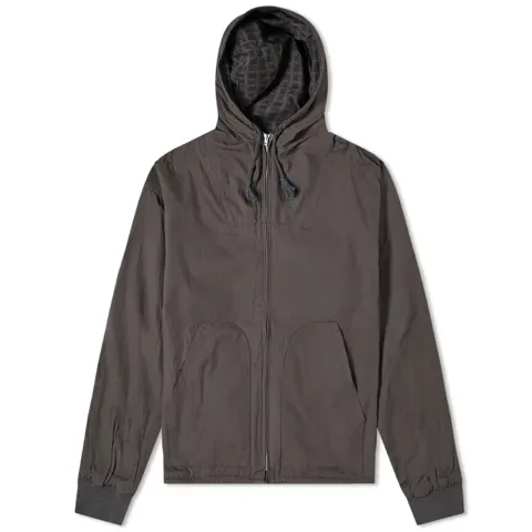 Reversible Hooded Geometric Print Jacket