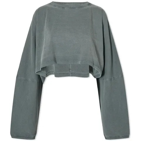Slouchy Crop Long Sleeve Top