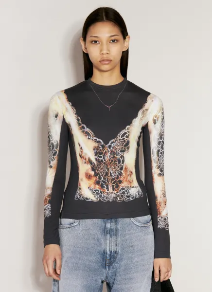 Lace Print Top