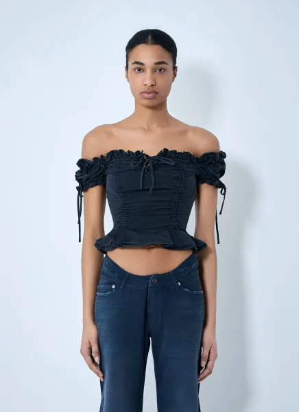 Gathered Cropped Top