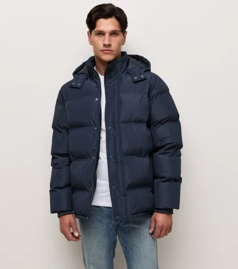 New Look Men's Navy Hooded Heatseal Puffer Jacket