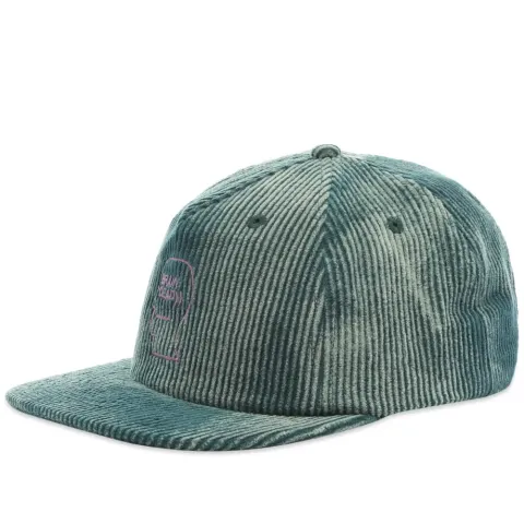 Bleached Cord Logo Head 5 Panel Cap