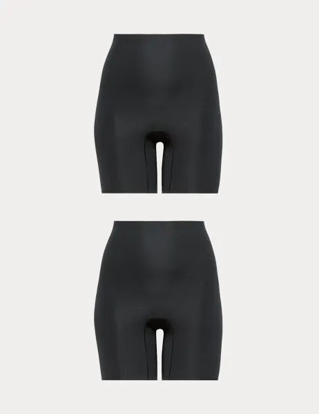 Body by M&S 2 Pack Body Invisibles Thigh Slimmers Black