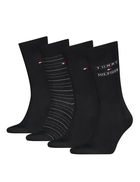 Tommy Hilfiger 4 Pack Cotton Rich Striped Socks