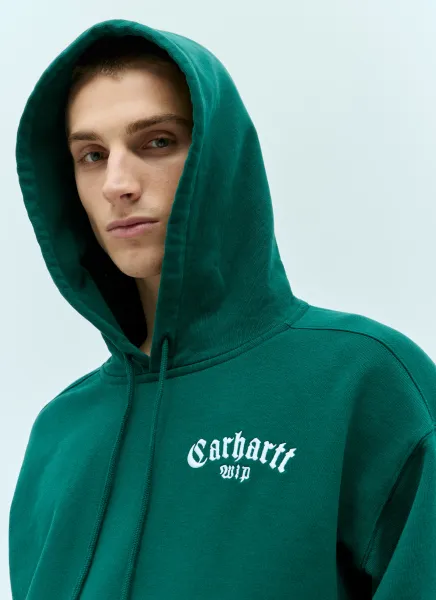 Hooded Onyx Script Sweatshirt