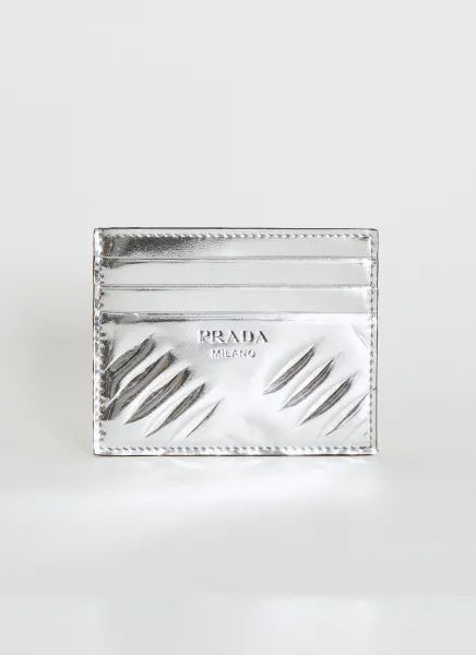 Debossed Logo Metallic Cardholder