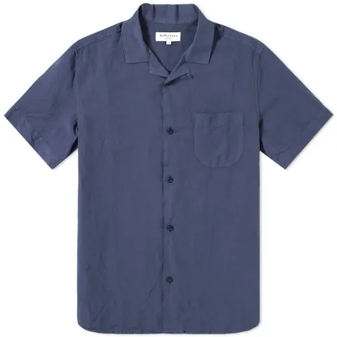 Short Sleeve Malick Garment Dyed Cotton Shirt