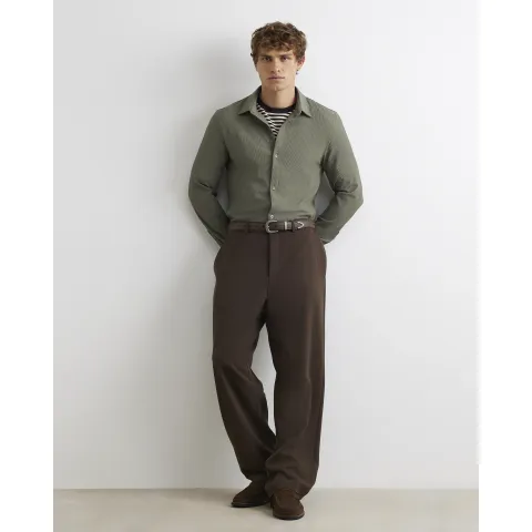 River Island Muscle Fit Ribbed Shirt