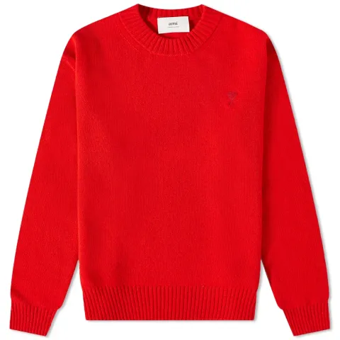 AMI Tonal Small Heart Crew Knit