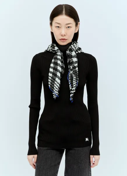 Scarf Rib Knit Sweater