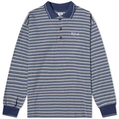 Polar Skate Co. Long Sleeve Stripe Polo Shirt
