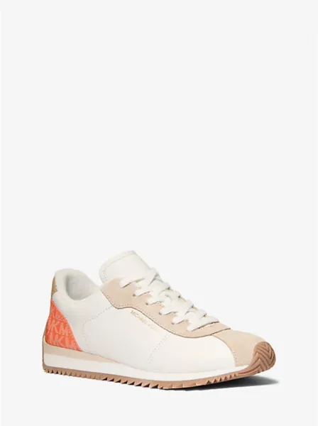Rhodes Color-Block Leather and Signature Logo Trainer
