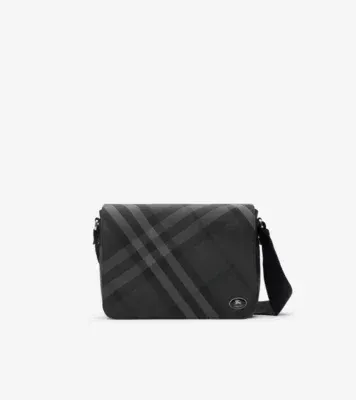 Grid Messenger Bag in Charcoal grey - Men, Nylon, Technical