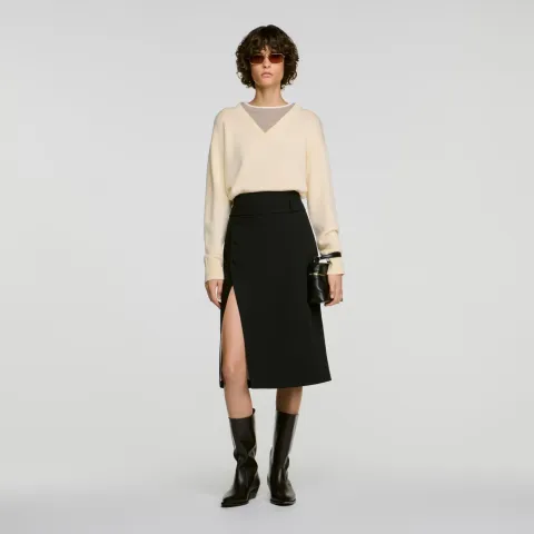 2-in-1 wool and cashmere jumper