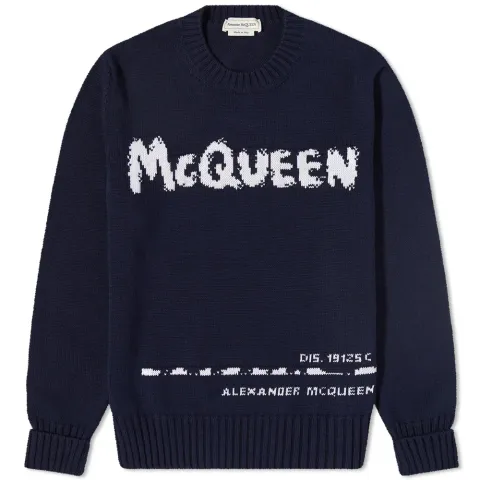Grafitti Logo Intarsia Knit