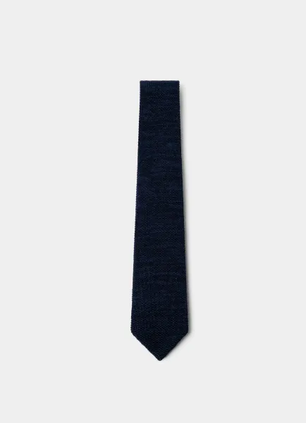 Cotton-Linen Knitted Tie