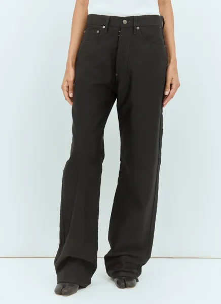 Straight-Leg Coated Jeans