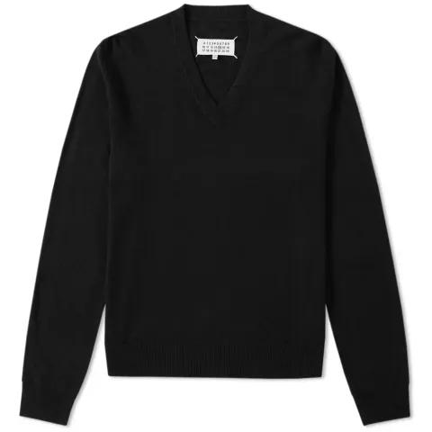 14 Elbow Patch V Neck Jumper