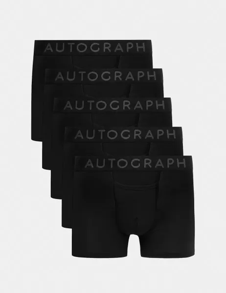 Autograph 3 Pack Modal Stretch 360 Flex Horizontal Fly Trunks Black