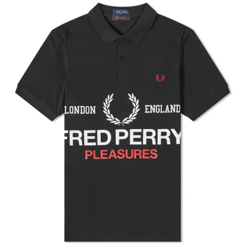 x Pleasures Logo Polo