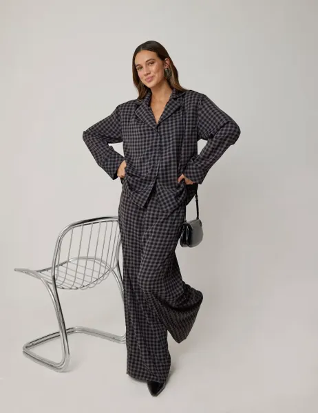 Gingham Trouser Black/Grey