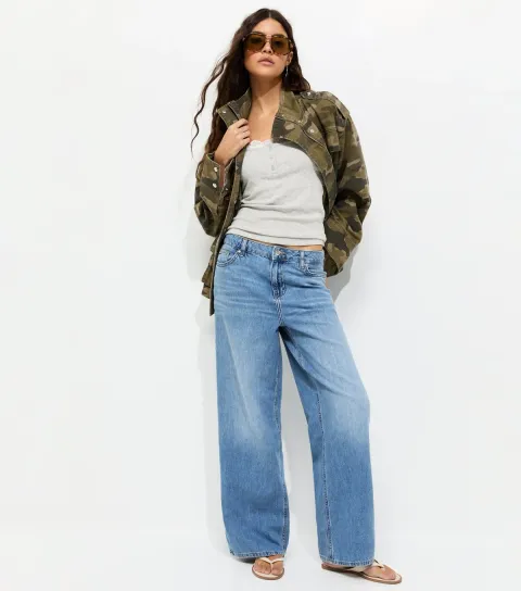 Women's Light Blue Bonnie Slouchy Wide Leg Jeans