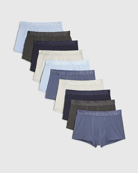 River Island Multicoloured Jacquard Pack Of 10 Trunks