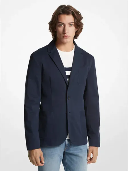 Michael Kors Stretch Cotton Twill Blazer