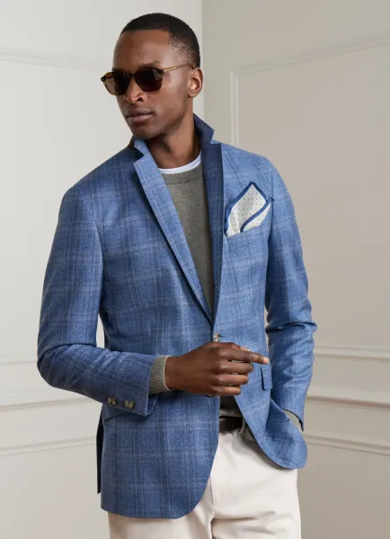 Wool Checked Blazer - Woven in Italy