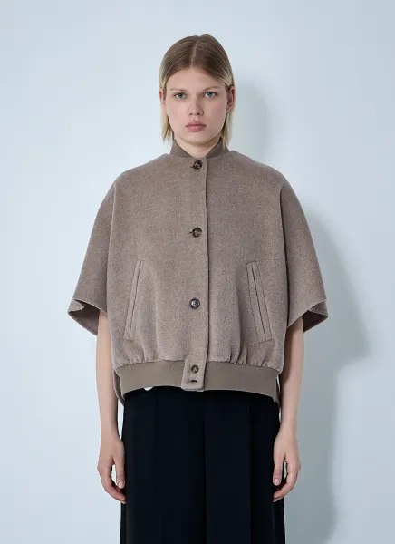 Cashmere Logo Motif Poncho