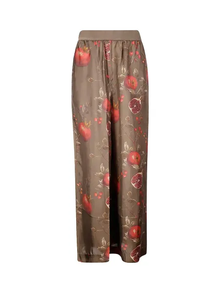 Graphic Printed Straight-Leg Trousers