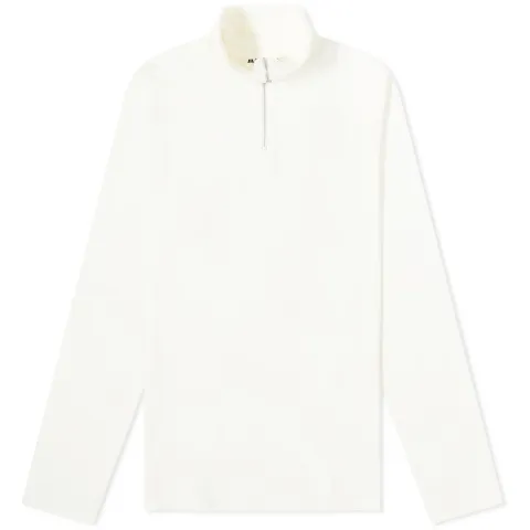 Plus Long Sleeve Zip Collar T-Shirt