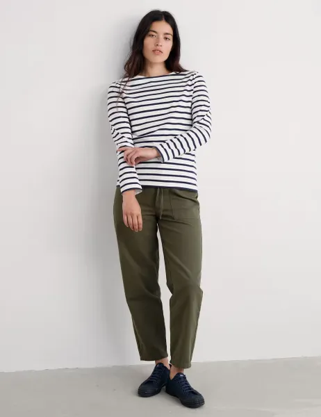 Seasalt Cornwall Cotton Striped Top Natural Mix