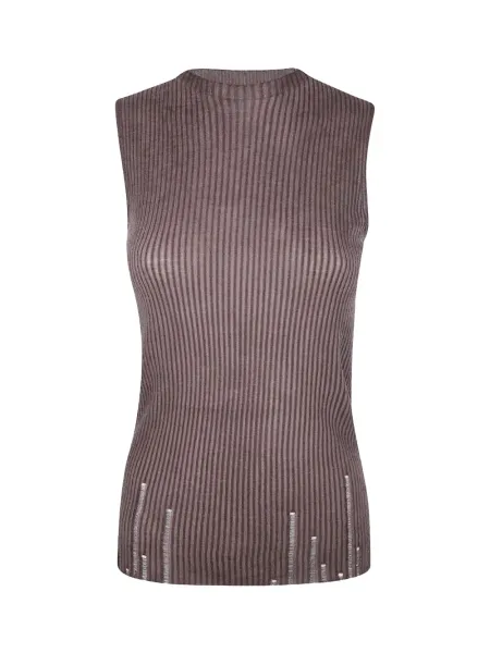 Sleeveless Top Brown
