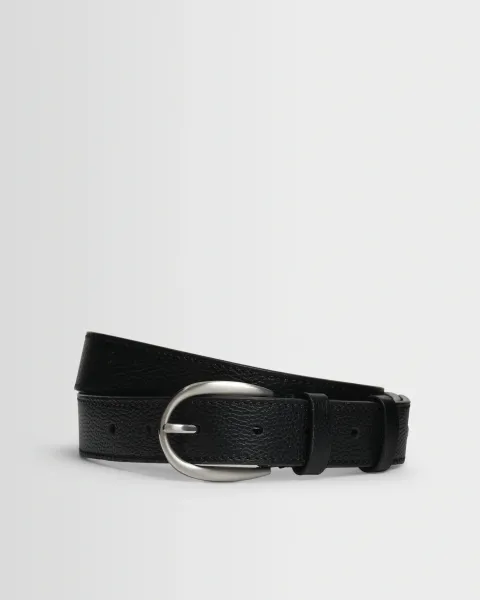 Wax London Calsen - Black Western Leather Belt