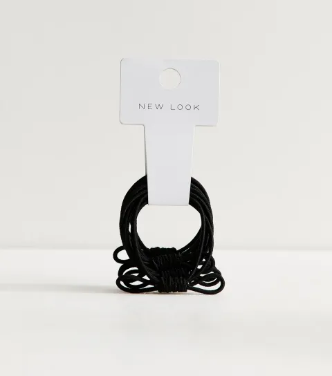 Black Pack of 5 Bow Pony Hair Bands