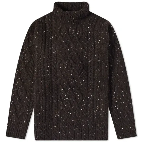 Alpaca Cable Knit Turtle Neck