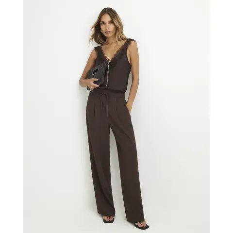 River Island Smart Slim Fit Twill Joggers
