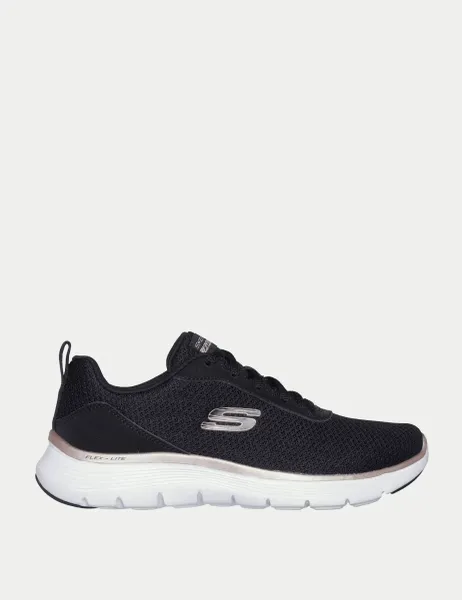 Skechers Flex Appeal 5.0 Lace Up Trainers Black Mix