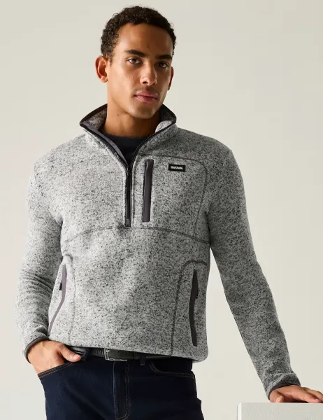 Regatta Barlee Funnel Neck Half Zip Fleece Silver
