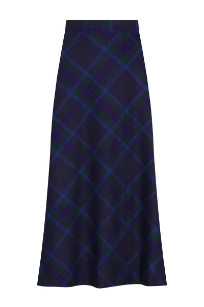 Lalage Beaumont Mari Skirt in Green/Purple Tartan