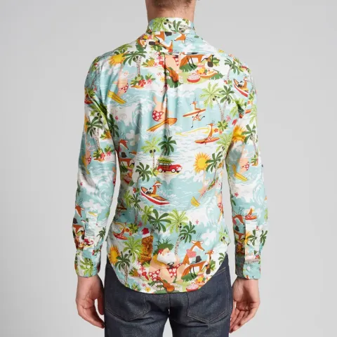 x END. Surfing Santa Shirt
