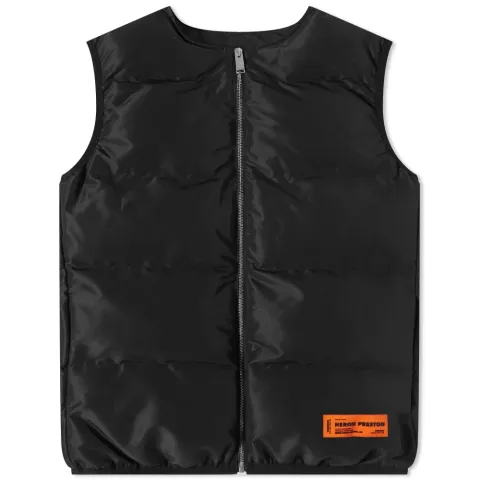 Logo Tape Nylon Padded Vest