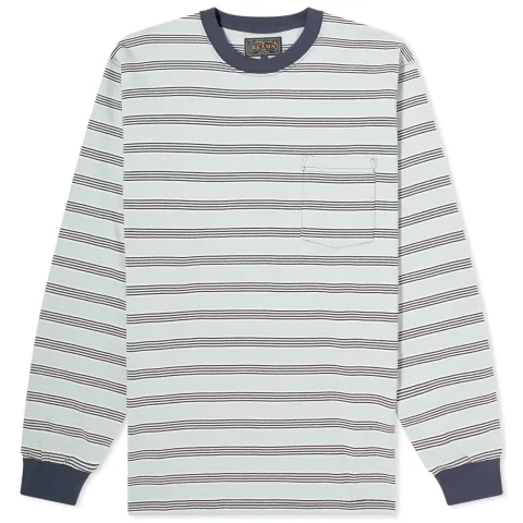 Long Sleeve Multi Stripe Pocket T-Shirt