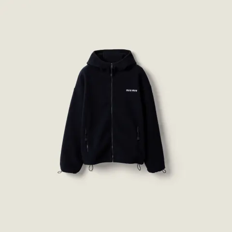 Cotton fleece zipper hoodie