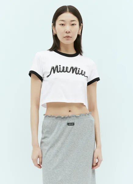 Logo Print Crop Top