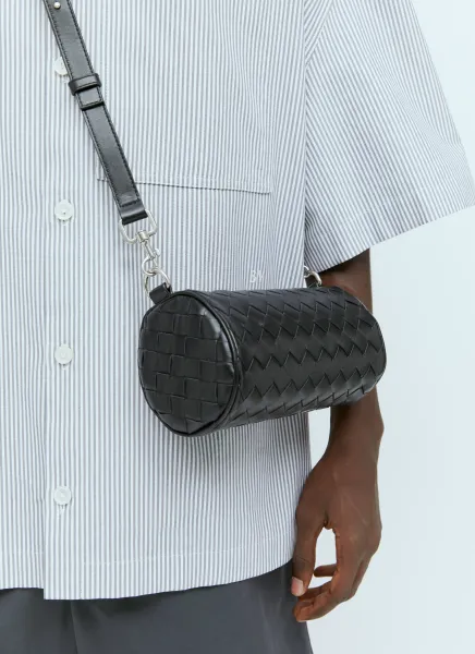 Mini Intrecciato Barrel Crossbody Bag