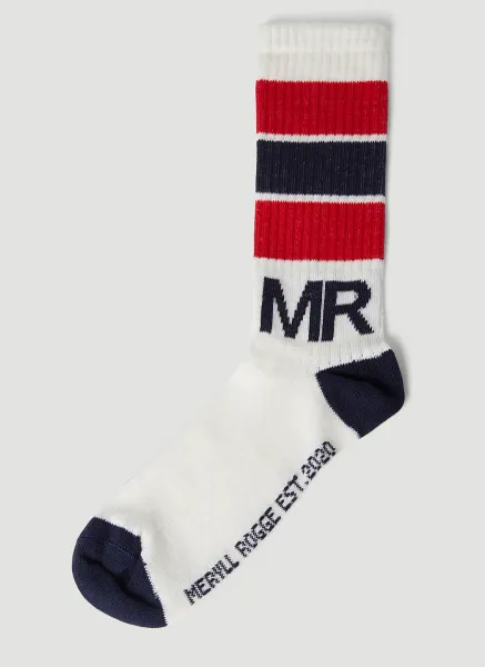 Logo Striped Socks