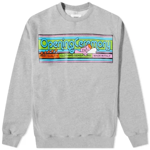 Cartoon Band Logo Crew Sweat