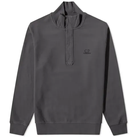 CP Company Garment Dyed Quarter Button Sweat
